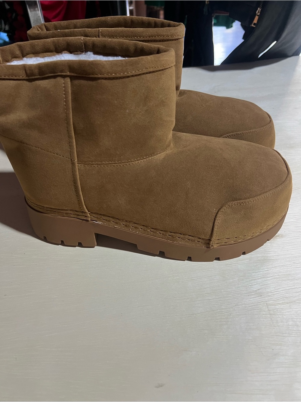 Cozy Women's Short Winter Boots in Brown